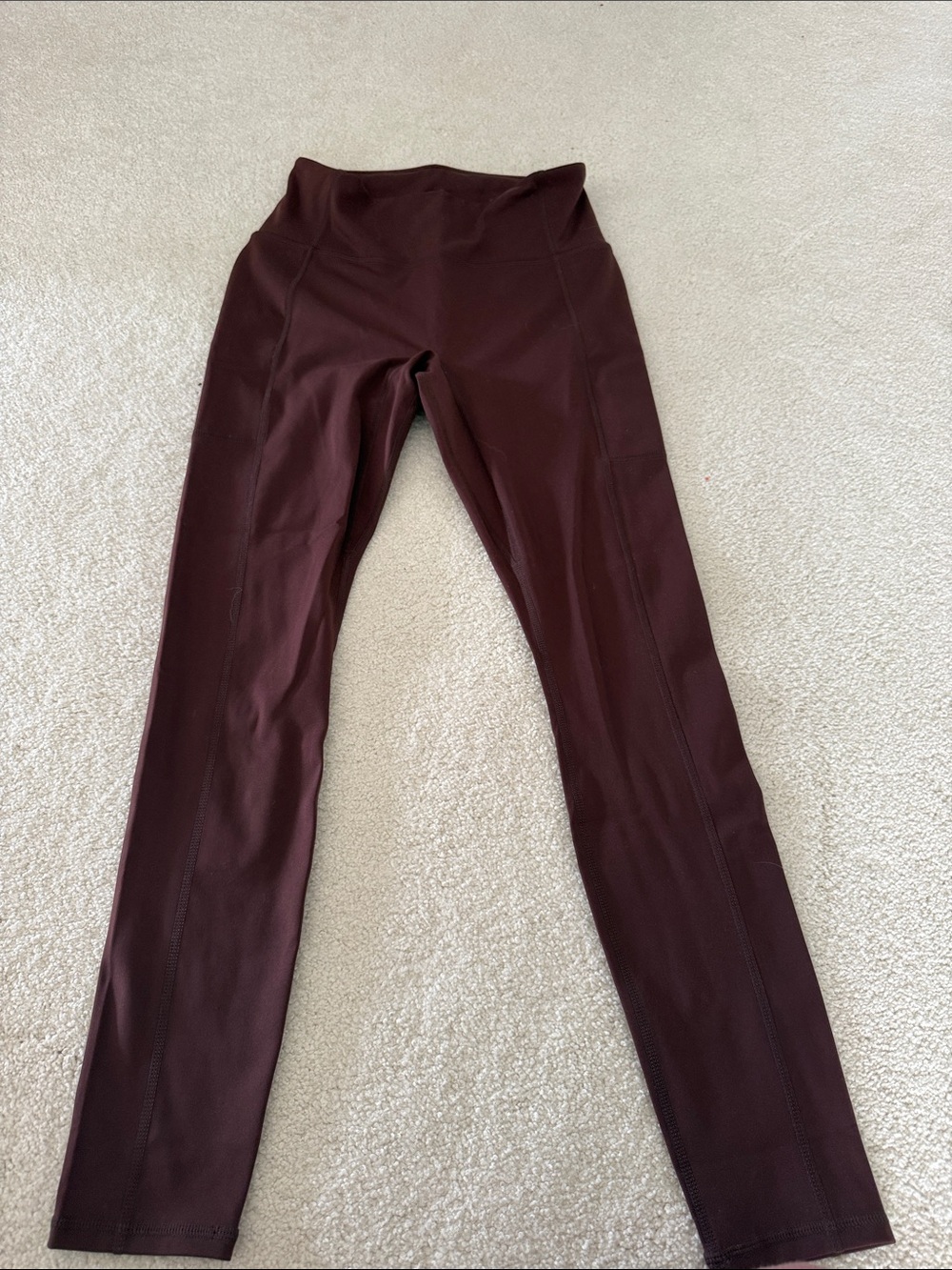 Fabletics High-Rise Leggings in Deep Wine